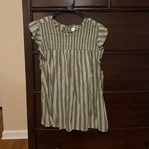 Green striped top